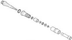 Shimano Pedalachse Komplett Für PD-GR500 /MX80 -Shimano Pedalachse komplett PD GR500 c