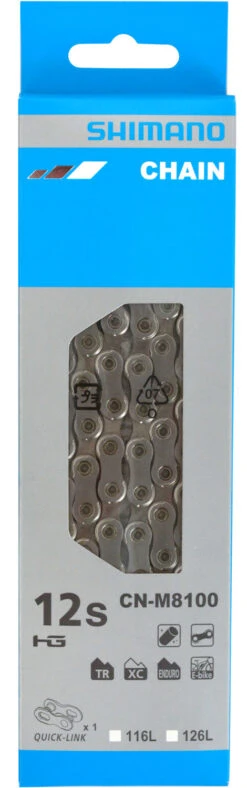 Shimano XT CN-M8100 12-fach Kette Mit Quick-Link 13 Shimano XT CN-M8100 12-fach Kette Mit Quick-Link -Shimano Shimano XT CN M8100 12 fach Kette mit Quick Link 20072595